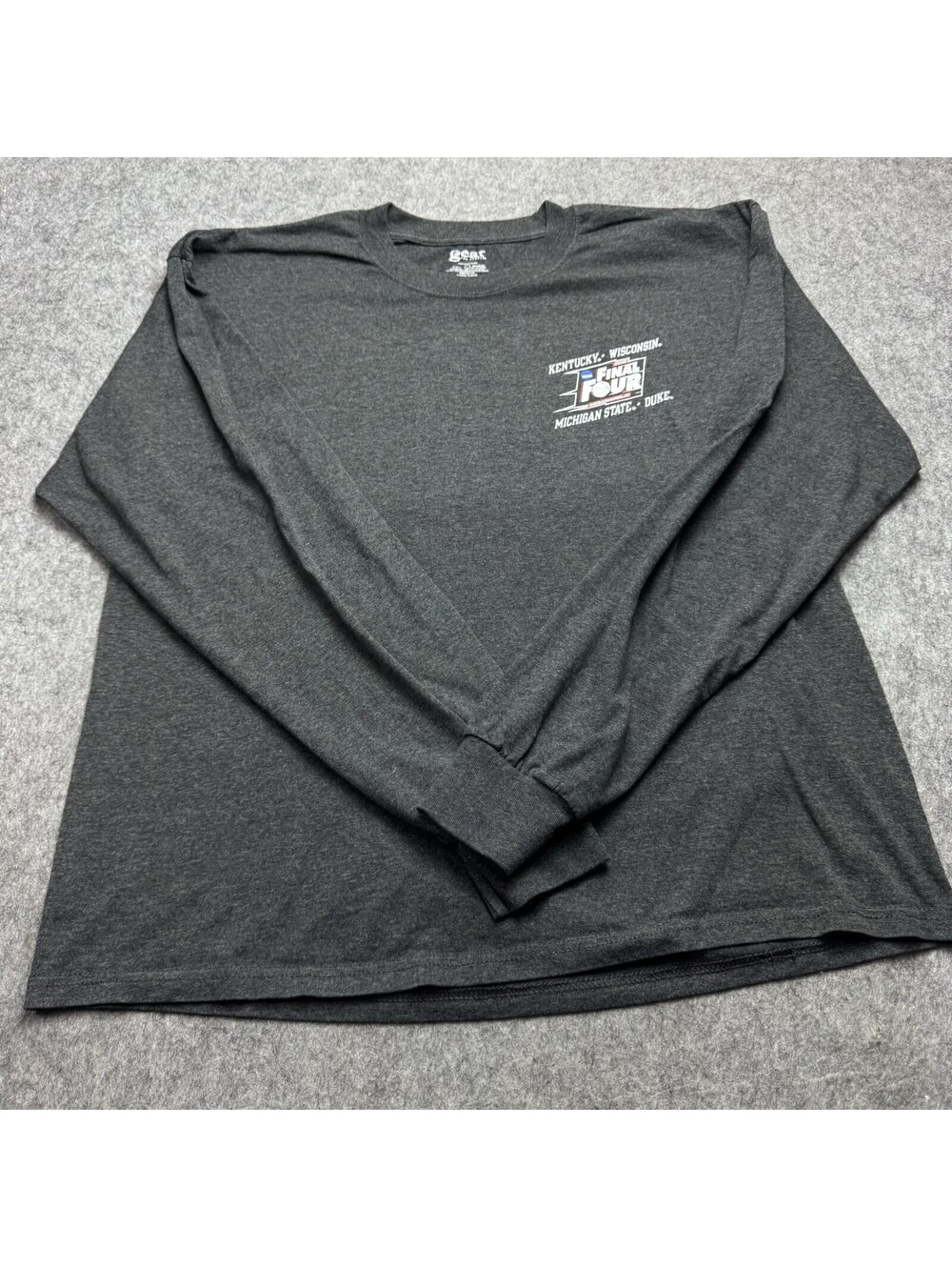 2015 Final Four Shirt Mens 2XL Gray NCAA Basketball Long Sleeve Gear For Sports